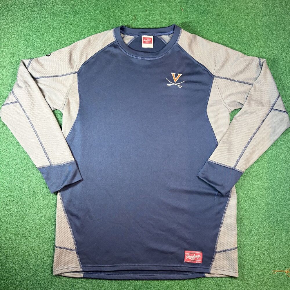 Size L - Men's Rawlings Virginia Cavaliers UVA Long Sleeve Performance Shirt